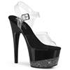 Pleaser - ADORE7083 Sandale à bride à la cheville, Pole dance chaussures - Chaussures de pole dance - Noir/Noir Product image